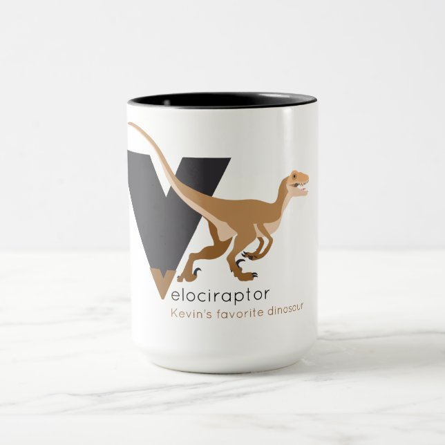V like Velociraptor Mug (Center)