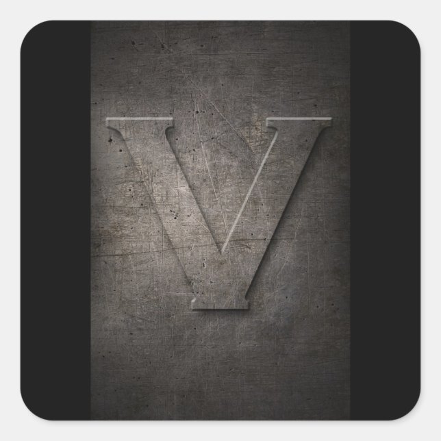 V Metal Monogram Stickers (Front)