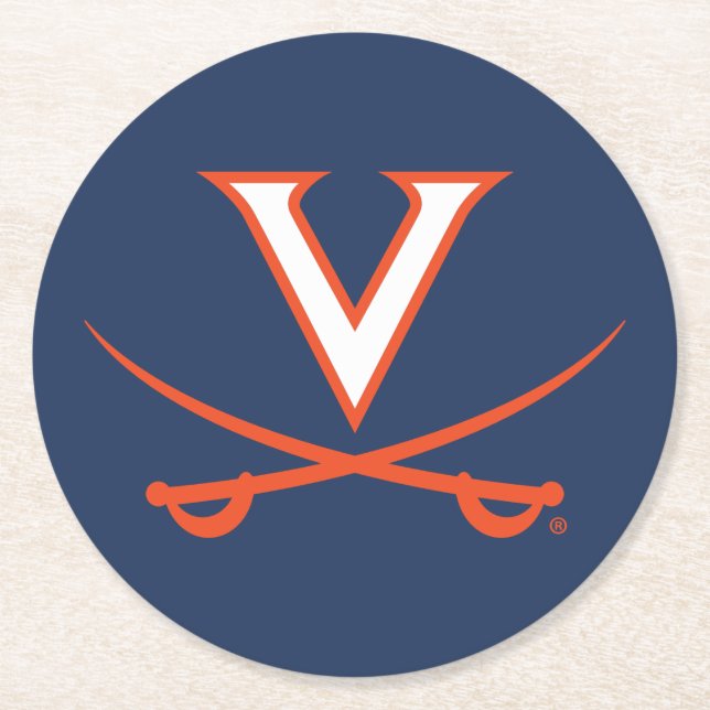 V Sabre Round Paper Coaster (Front)
