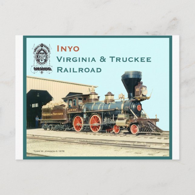 V&T Railroad Inyo engine Postcard (Front)