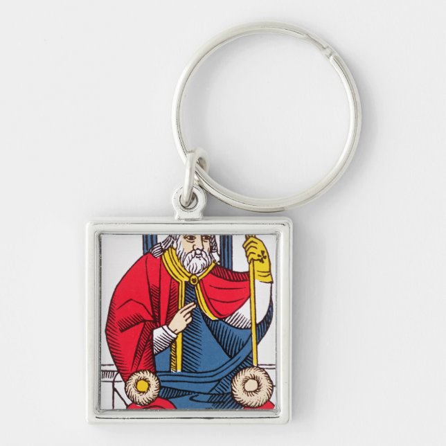 V The Pope, Tarot card Key Ring (Front)