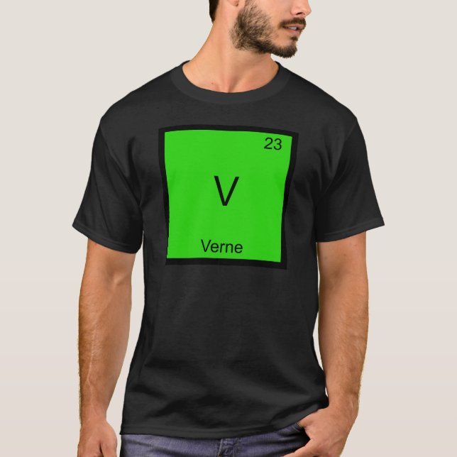 V - Verne Funny Chemistry Element Symbol T-Shirt (Front)