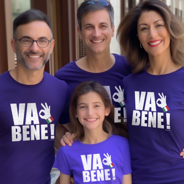 Va Bene Funny Italian All Is Well OK sign T-Shirt (Va Bene Funny Italian Tees for the whole family!)