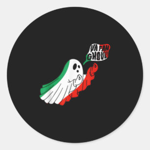 Va Fan Ghoul For Men Women Italian Funny Halloween Classic Round Sticker