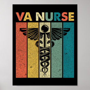 Va Nurse Retro Vintage Valentine For Nurse Va Nurs Poster