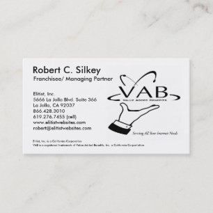 VAB - Franchisee / Managing Partner Business Card
