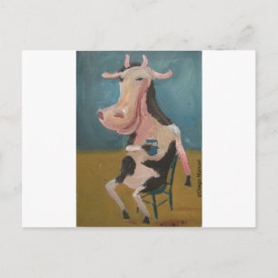 vaca borracha postcard