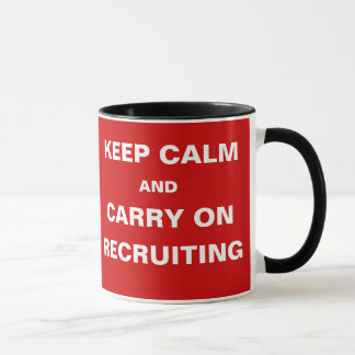 Vacancies -Keep Calm Recruiting Recruitment Slogan Mug