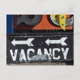 Vacancy Sign Postcard