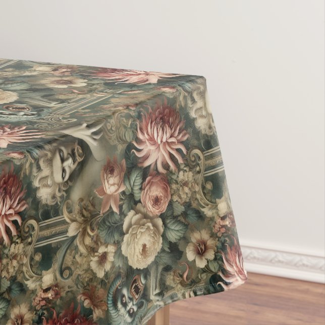 Vacant Hearts – Gothic Medium Pattern Tablecloth (In Situ)
