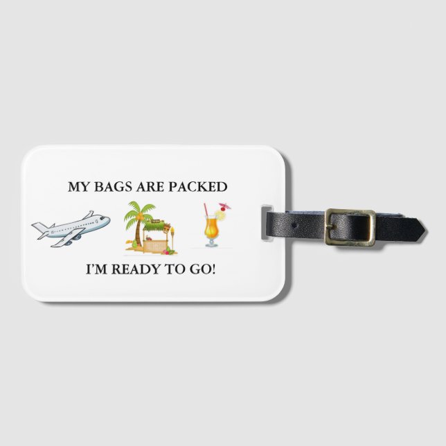 Vacation Acrylic Luggage Tag (Front Horizontal)