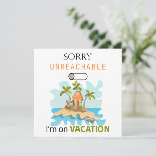Vacation and Travel Sign Holiday Card