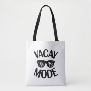 Vacation Art Vacay Mode Word Text Art  Apron Tote Bag