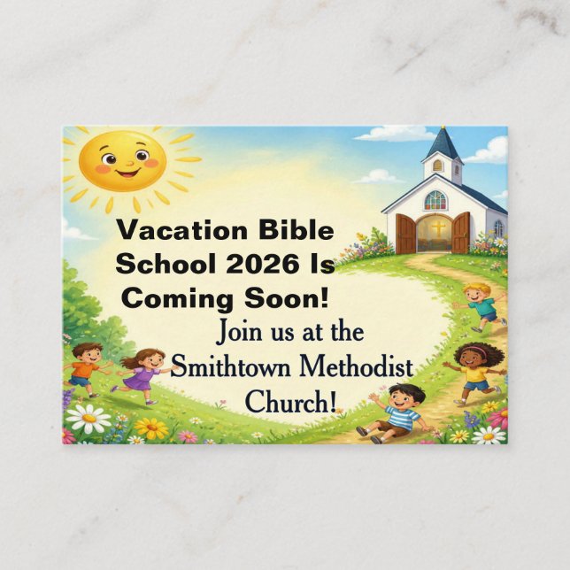 Vacation Bible School Customised Invitation (Front)
