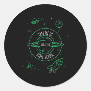 Vacation Bible School Vbs 2019 To Mars And Beyond Classic Round Sticker