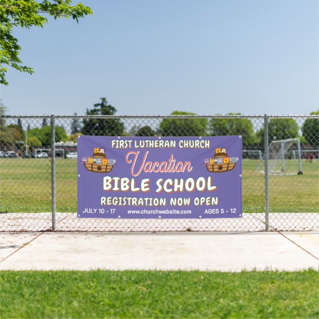 Vacation Bible School with Noah's Ark Banner (Insitu)