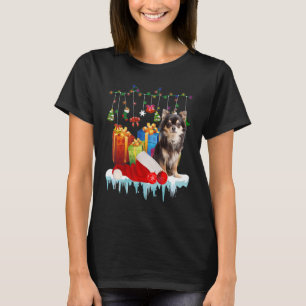 Vacation Chihuahua Christmas Lights Santa Hat  Box T-Shirt
