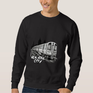 Vacation clip art New York city subway city backgr Sweatshirt