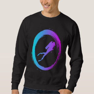 Vacation diver marine animals diving school sweatshirt