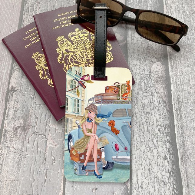Vacation Girl Travel Paris | Luggage Tag (Vacation Girl Travel Paris | Luggage Tag)