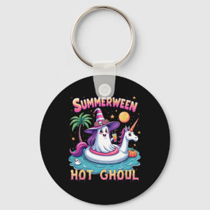 Vacation Halloween Party Group Funny Summerween Wi Key Ring