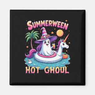 Vacation Halloween Party Group Funny Summerween Wi Magnet