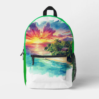 Vacation, Hello Summer,Hello Beach Printed Backpac Backpack