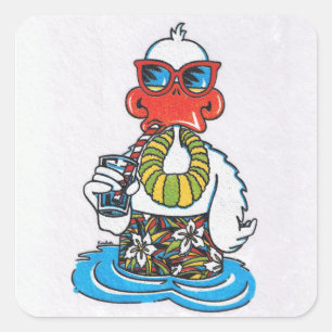 Vacation Humour/Bon Voyage' Square Sticker