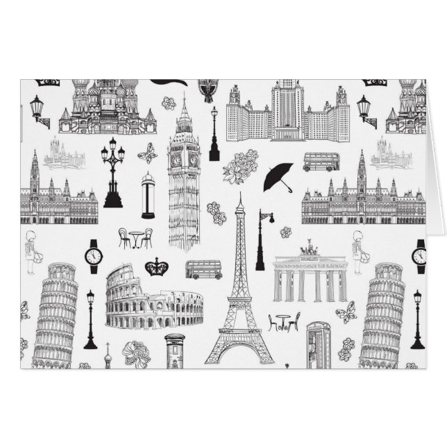 Vacation In Europe Pattern (Front Horizontal)