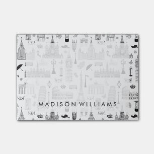 Vacation In Europe Pattern Post-it Notes