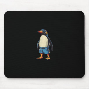 Vacation In Pool With This Funny Penguin In Swim T Mouse Pad