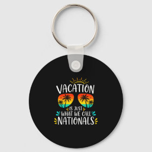 Vacation is what we call nationals travel retro key ring