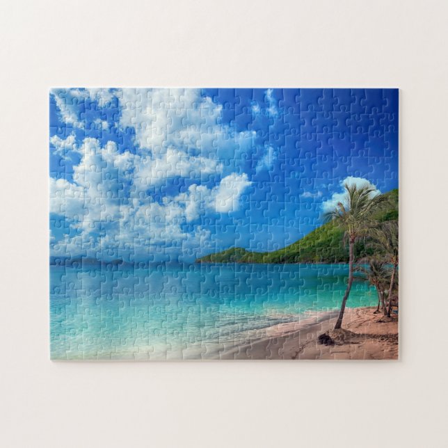 Vacation Jigsaw Puzzle Gift Exotic Tropical Beach (Horizontal)