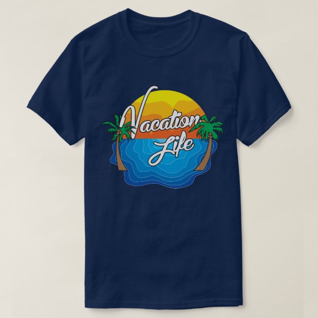 Vacation Life Full Logo T-Shirt (Design Front)