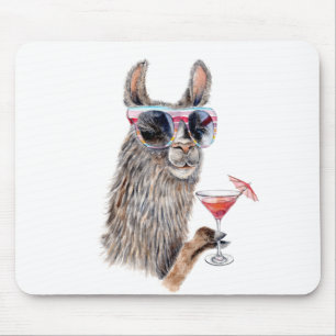 Vacation Llama Mouse Pad