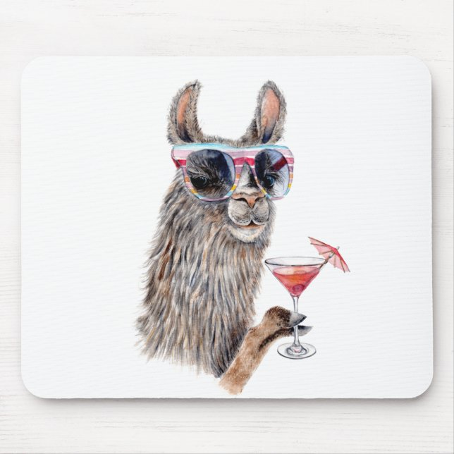 Vacation Llama Mouse Pad (Front)