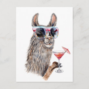 Vacation Llama Postcard