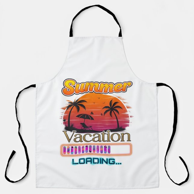 Vacation Loading Summer Sunset Beach Apron (Front)