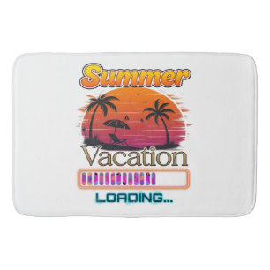 Vacation Loading Summer Sunset Beach Bath Mat