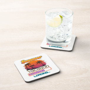 Vacation Loading Summer Sunset Beach Coaster
