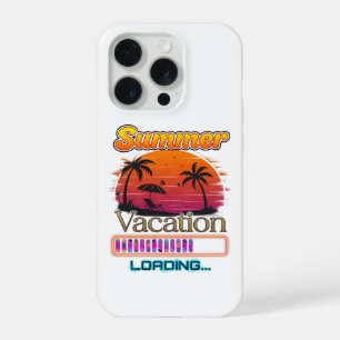 Vacation Loading Summer Sunset Beach iPhone 15 Pro Case