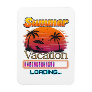 Vacation Loading Summer Sunset Beach Magnet