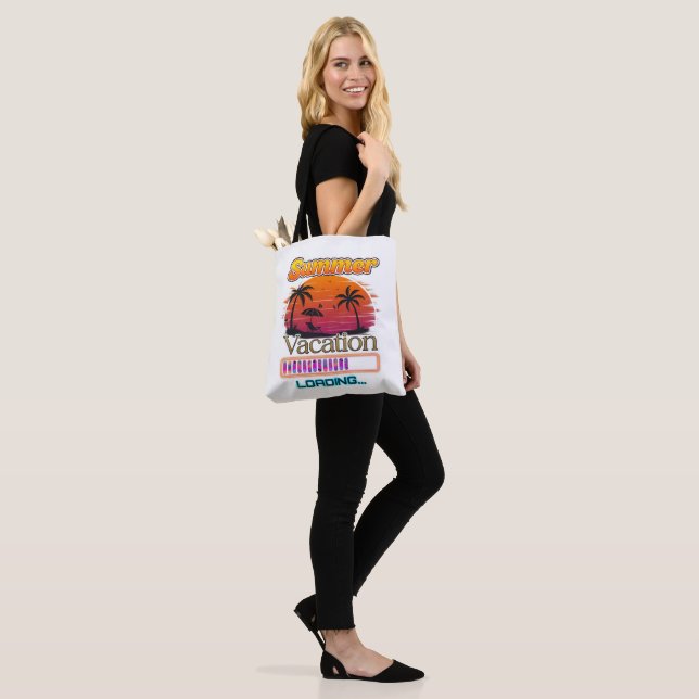 Vacation Loading Summer Sunset Beach Tote Bag (On Model)