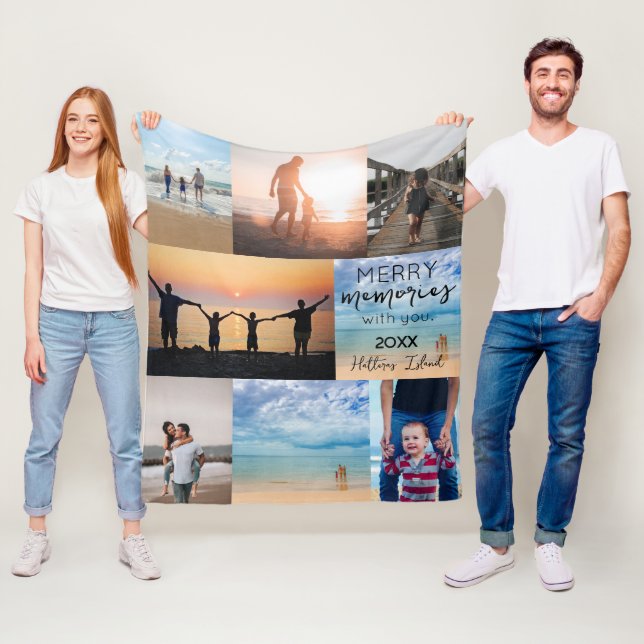 Vacation Memories Christmas Gift Fleece Blanket (In Situ)