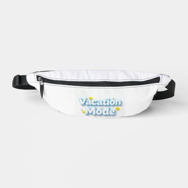 Vacation Mode 3D Puffy Typography Fanny Pack (Front)