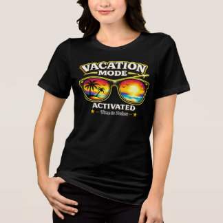 Vacation Mode Activated Travel Outfit Women's Tri- Tri-Blend Shirt