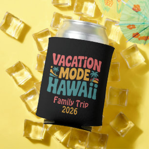 Vacation Mode Hawaii Tropical Paradise Summer Vibe Can Cooler