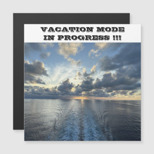 VACATION MODE IN PROGRESS CRUISE SHIP DOOR MAGNET