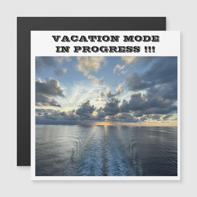 VACATION MODE IN PROGRESS CRUISE SHIP DOOR MAGNET (Front/Back)