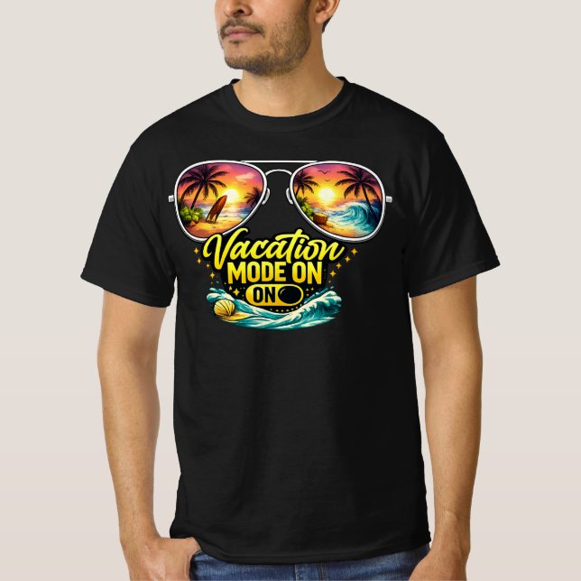Vacation Mode On Feels Like Sunset Beach Value Tee (Front)